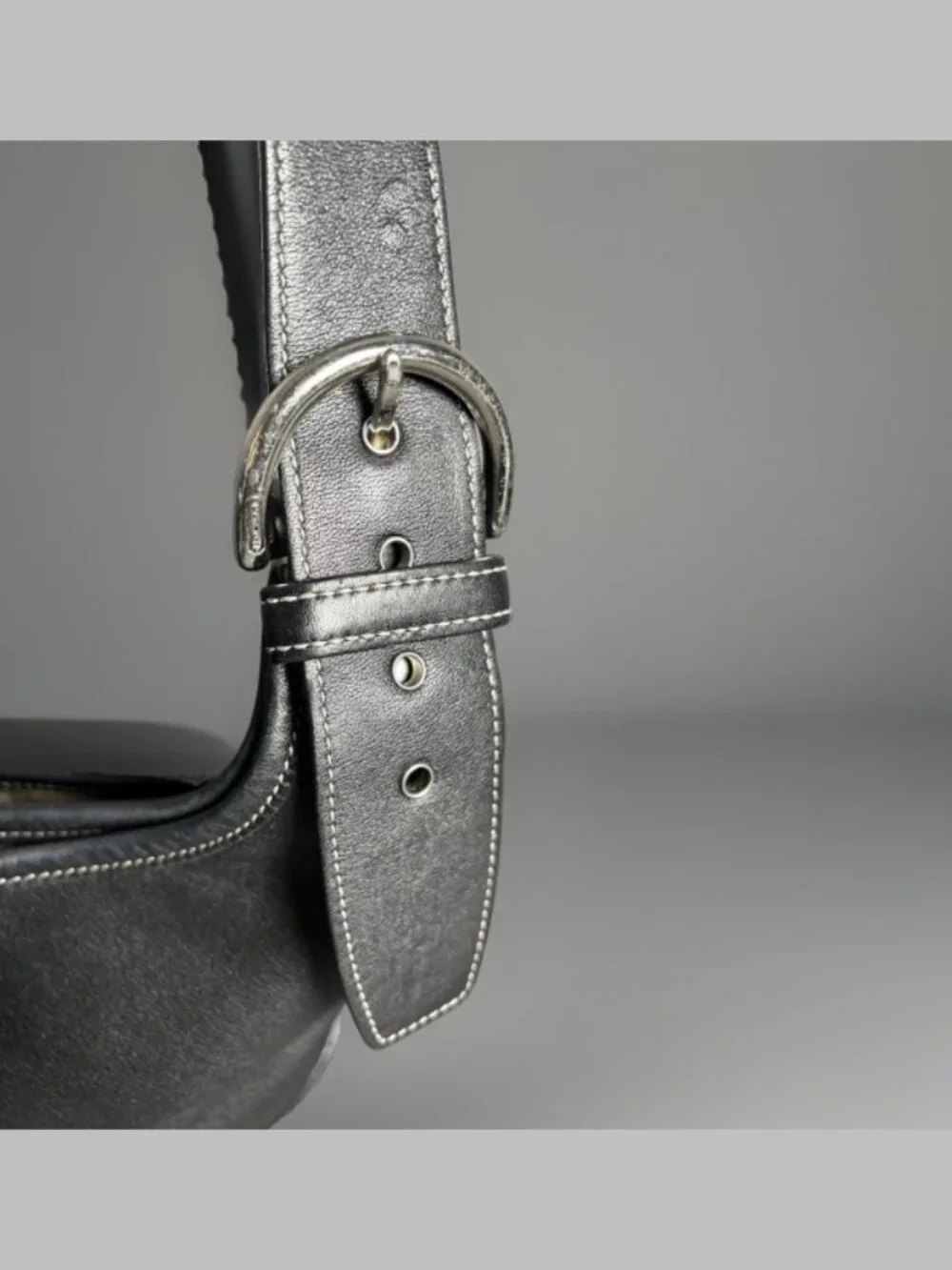 Coach Soho Legacy Slim Hippie 9549 Black Leather Crossbody Shoulder Bag Purse